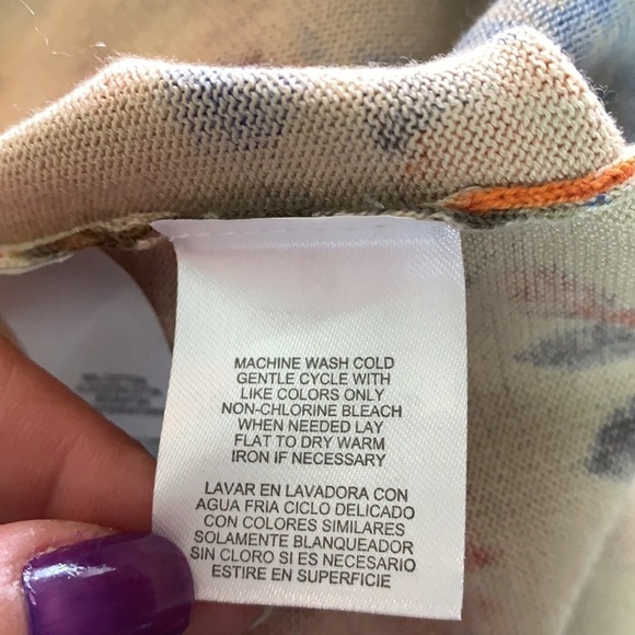 Jones Wear Petite cream floral print sweater size PXL - Picture 9 of 11